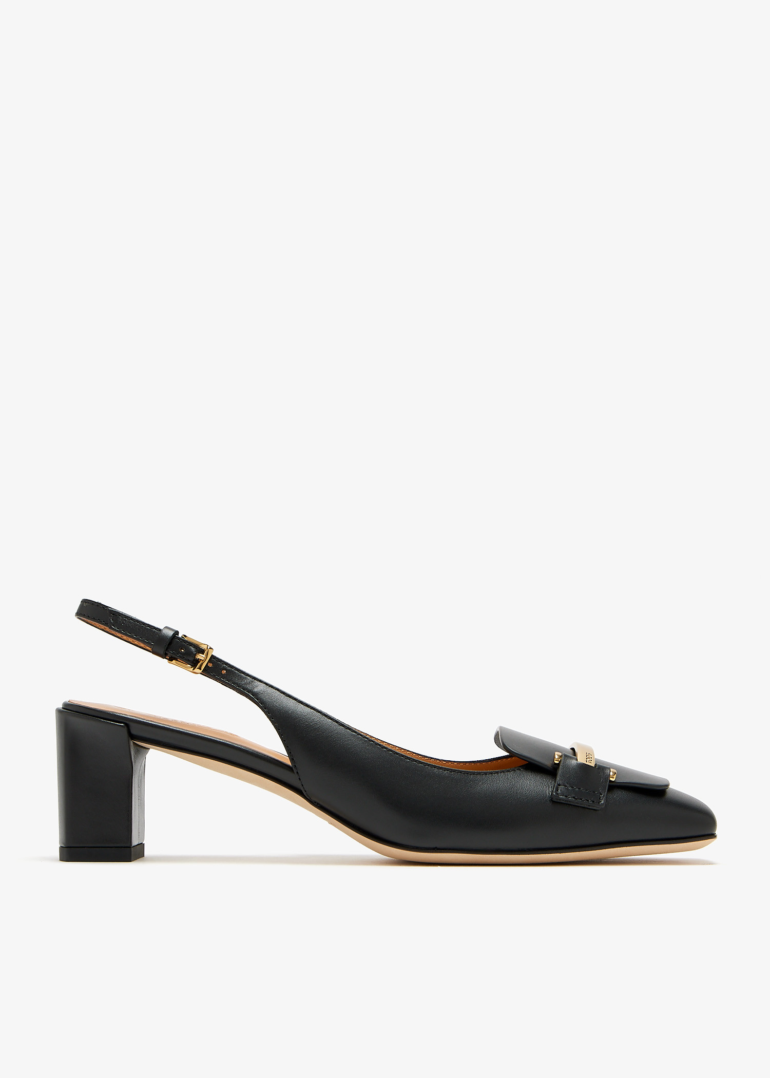

Leather slingback pumps, Black