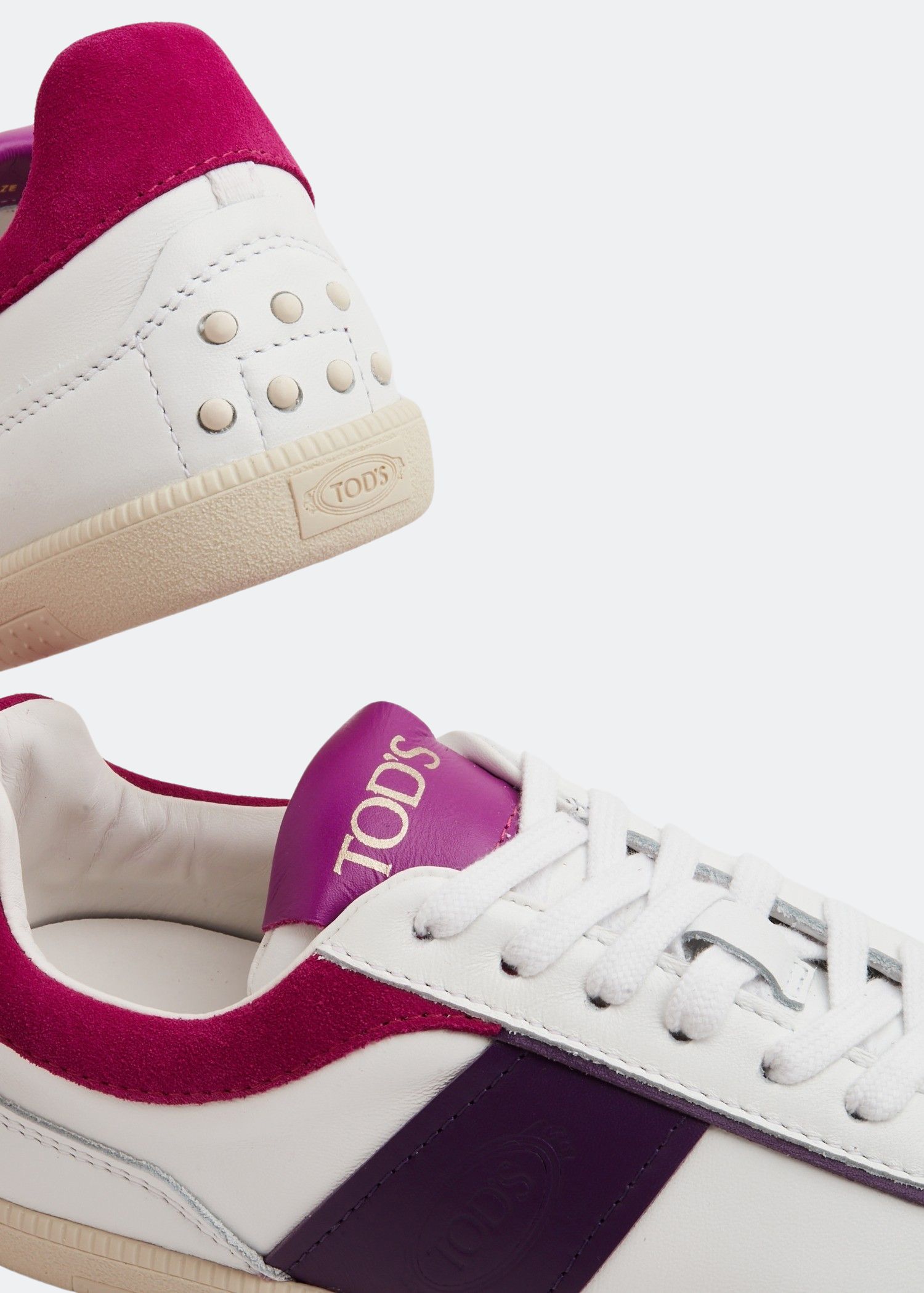 

Tabs leather sneakers, White