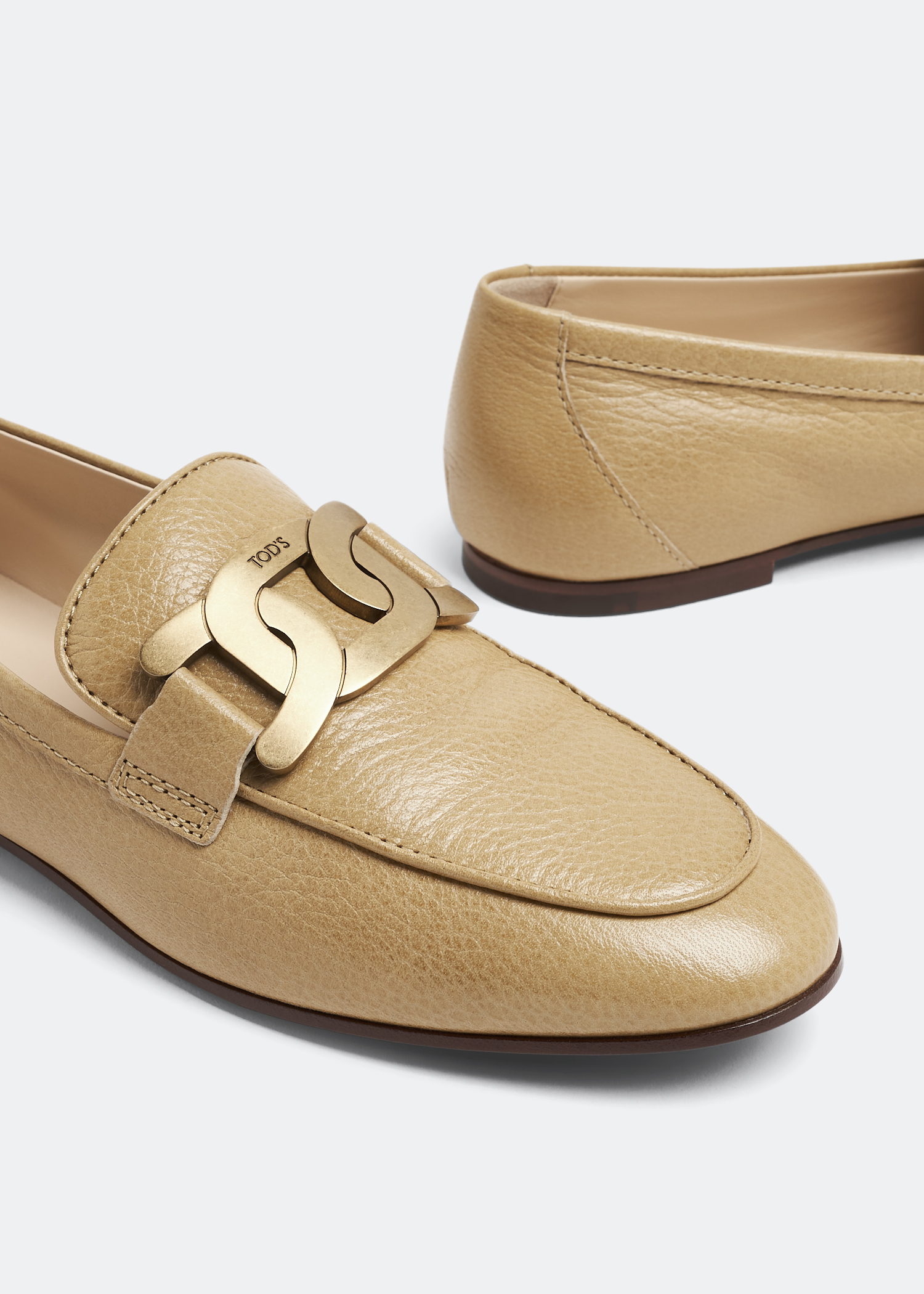 

Kate leather loafers, Beige