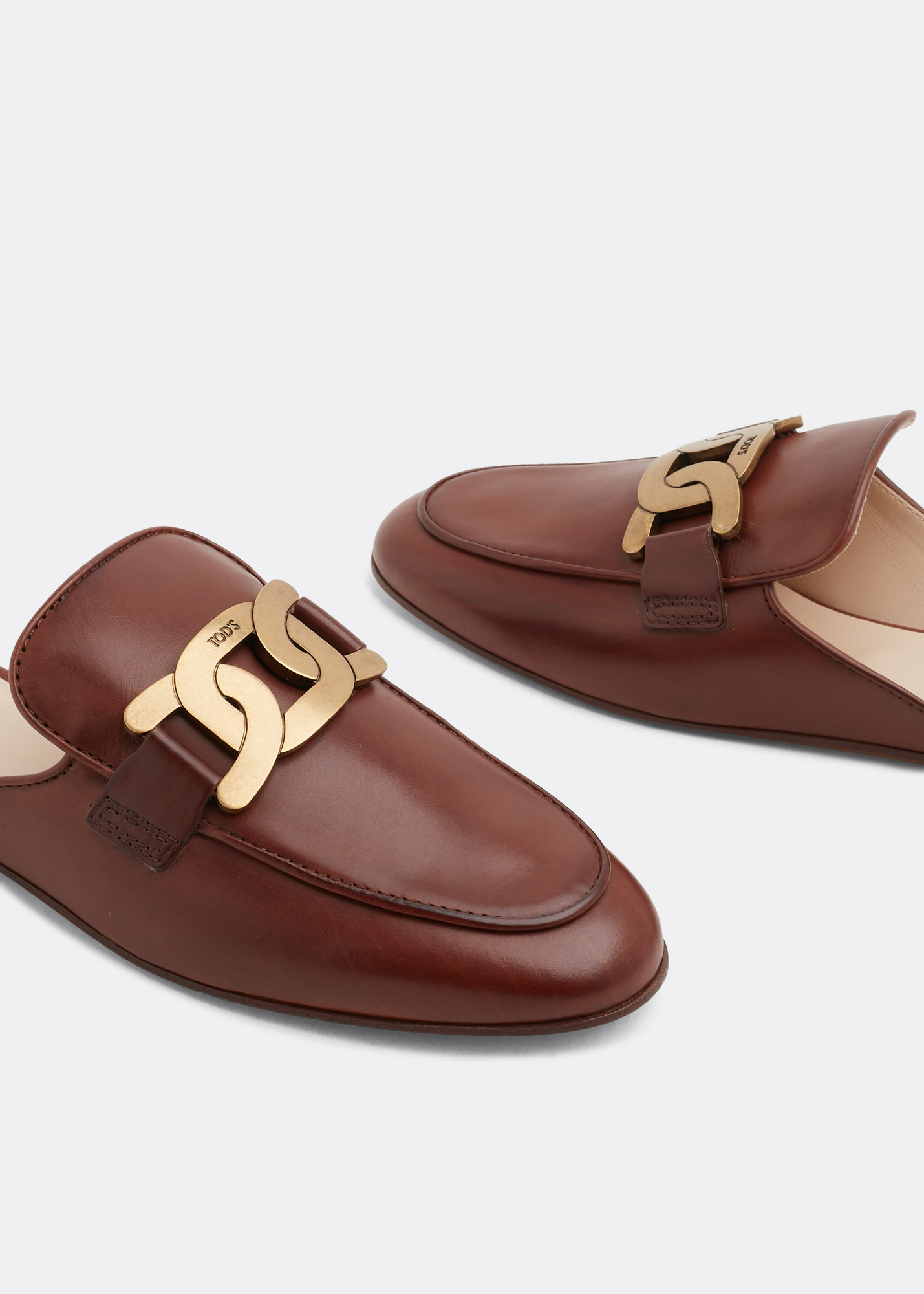 

Leather mules, Brown