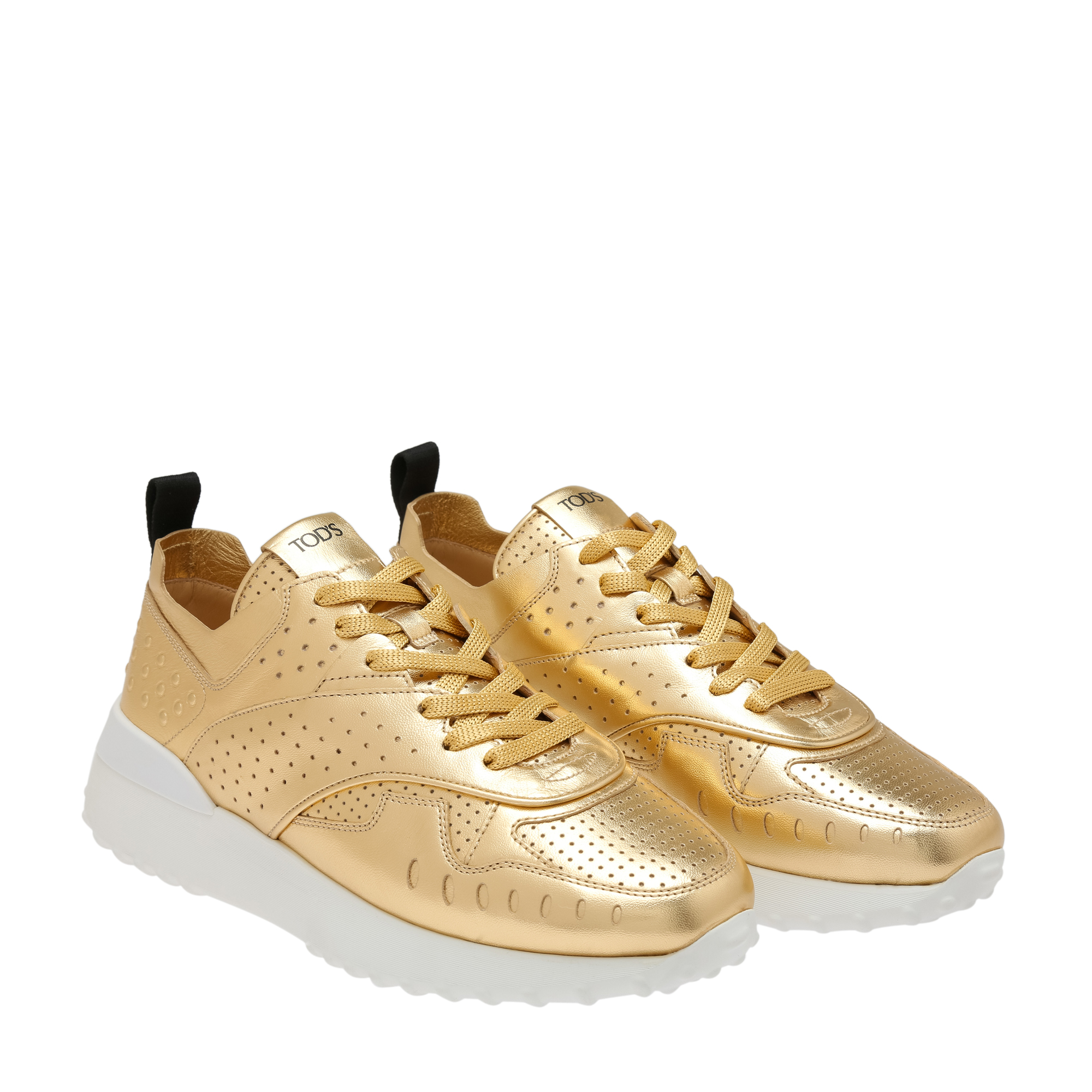

Leather sneakers, Gold