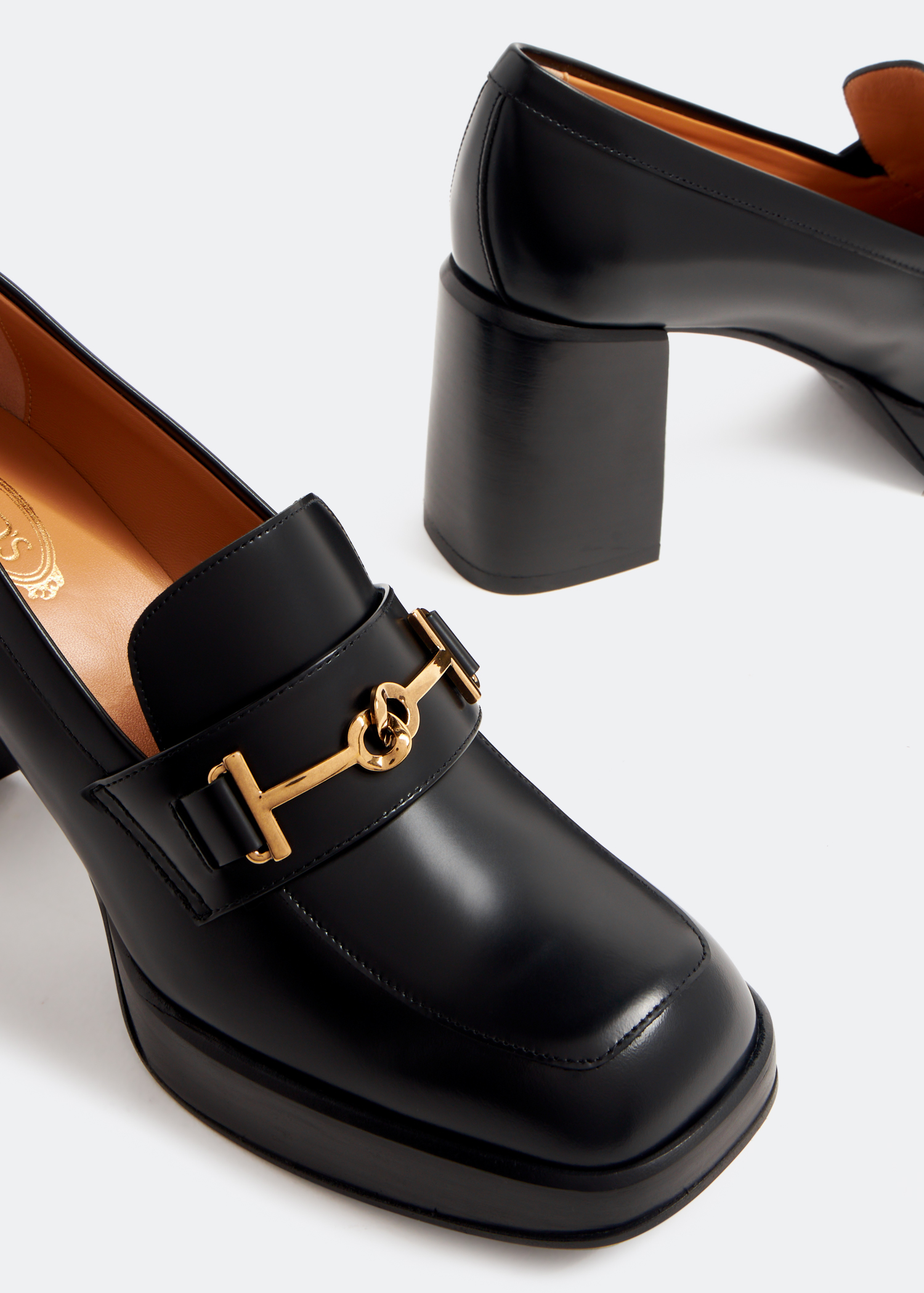 

Heeled loafers, Black