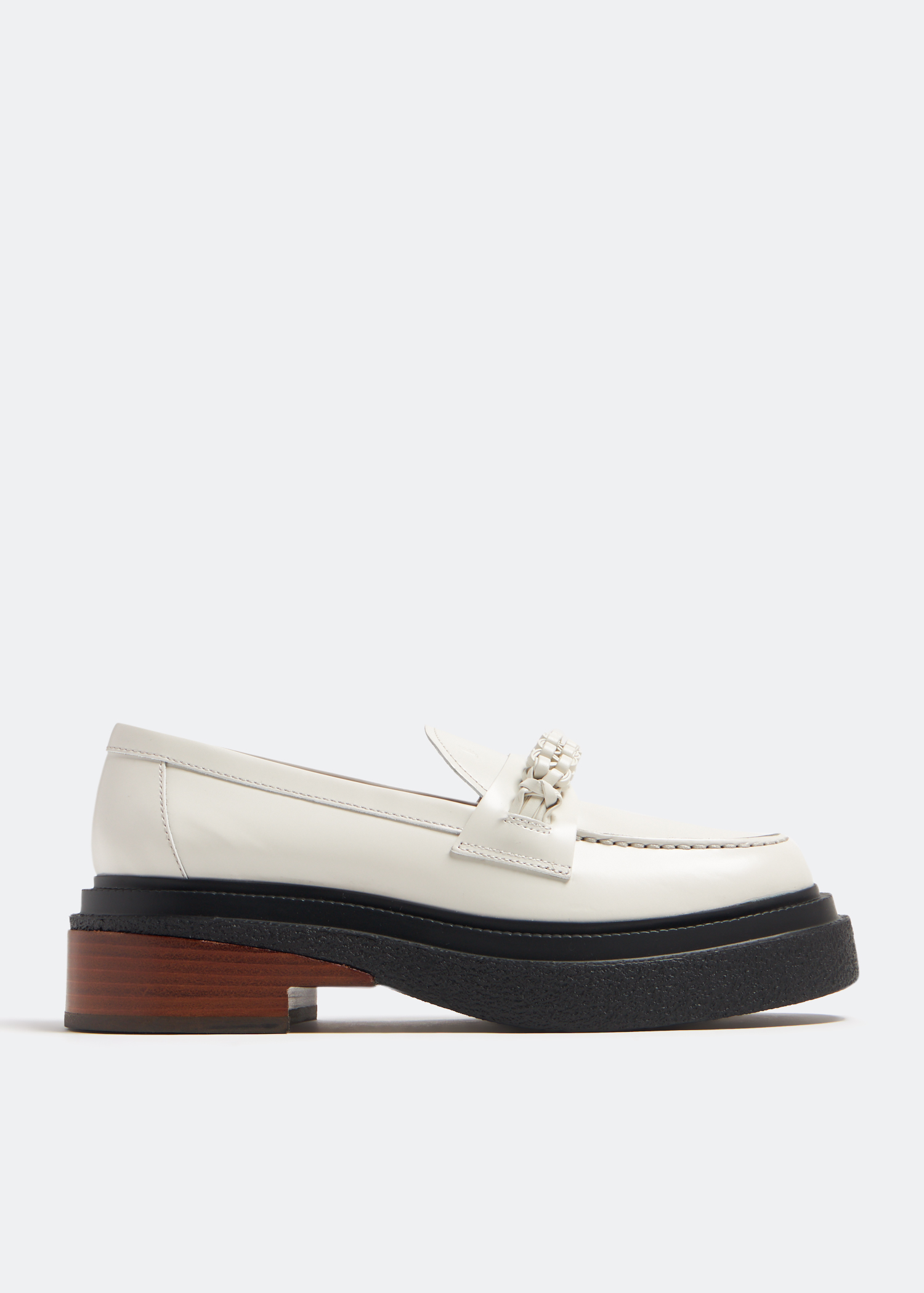 

Woven loafers, White