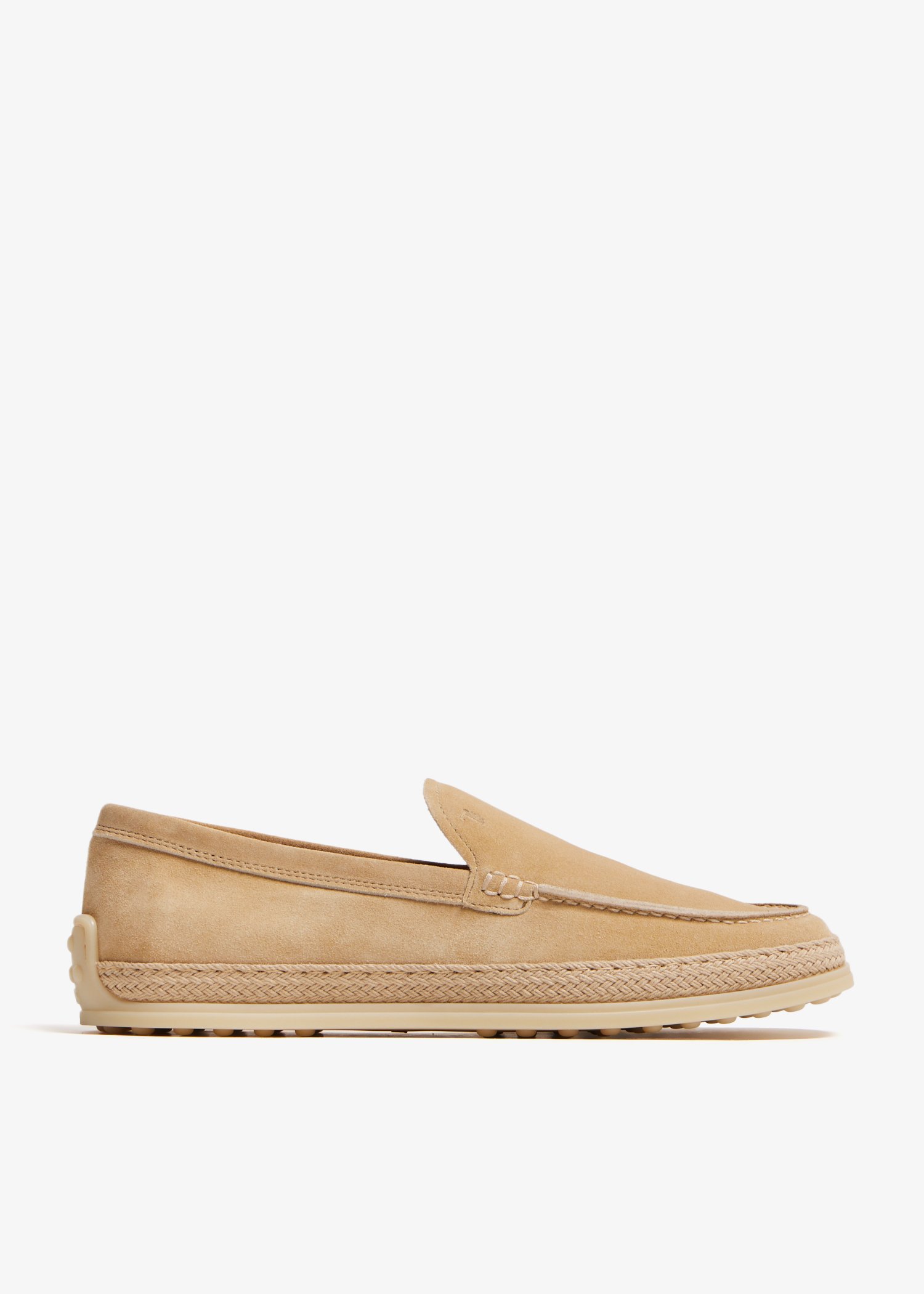 

Suede slip-on loafers, Beige