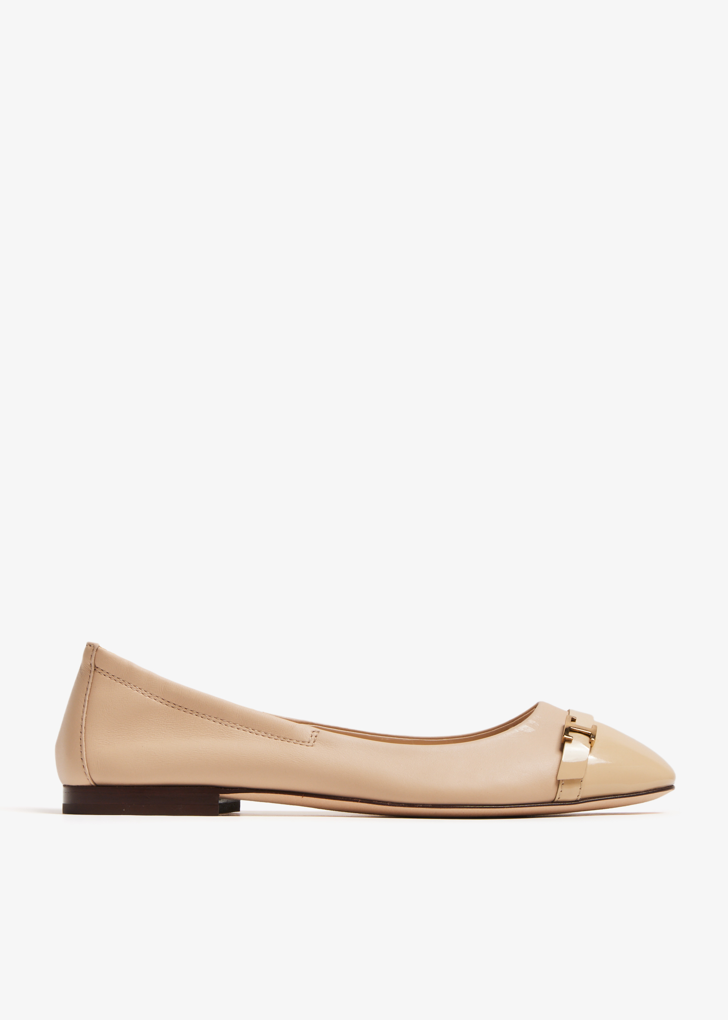

Leather ballerinas, Beige
