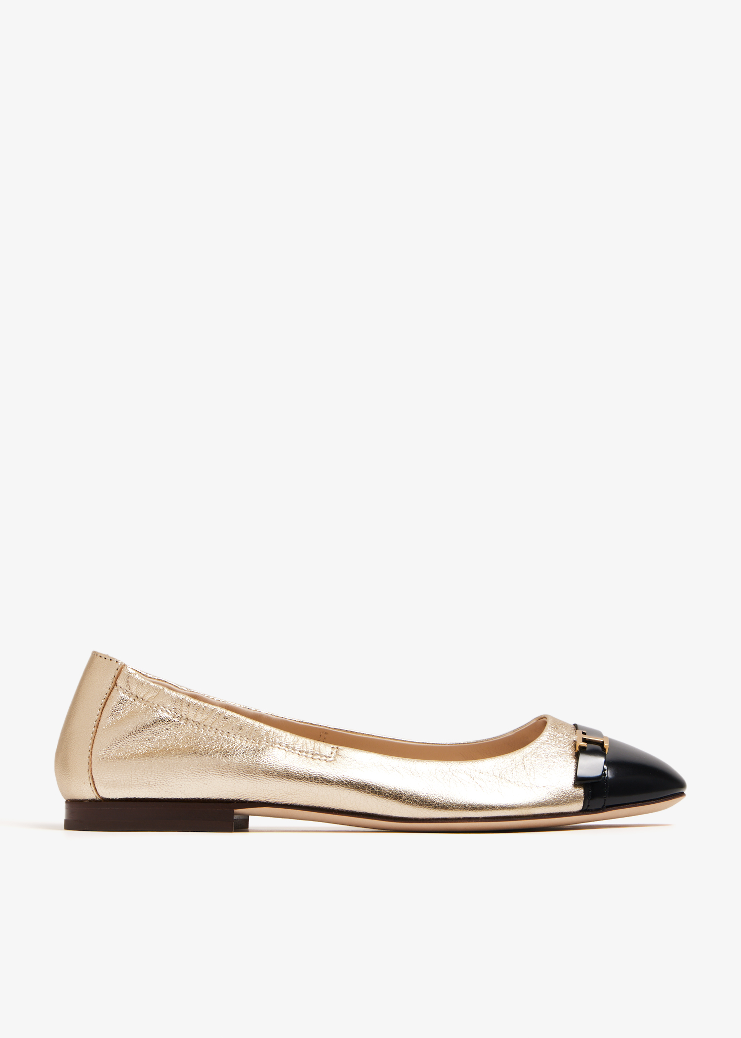 

Leather ballerinas, Gold
