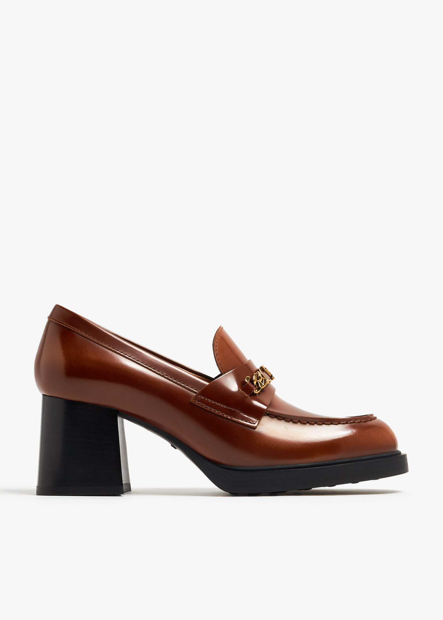 

Heeled loafers, Brown