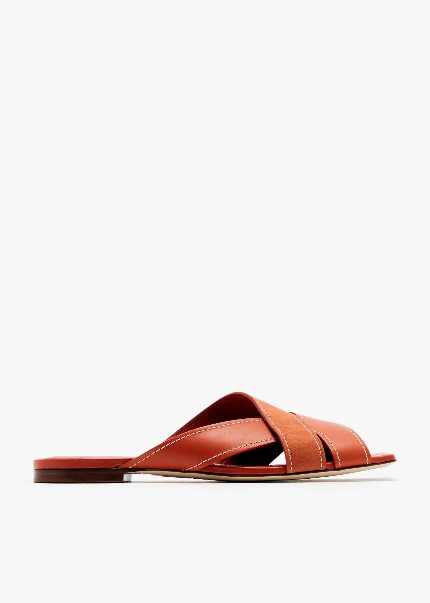 

Leather sandals, Orange