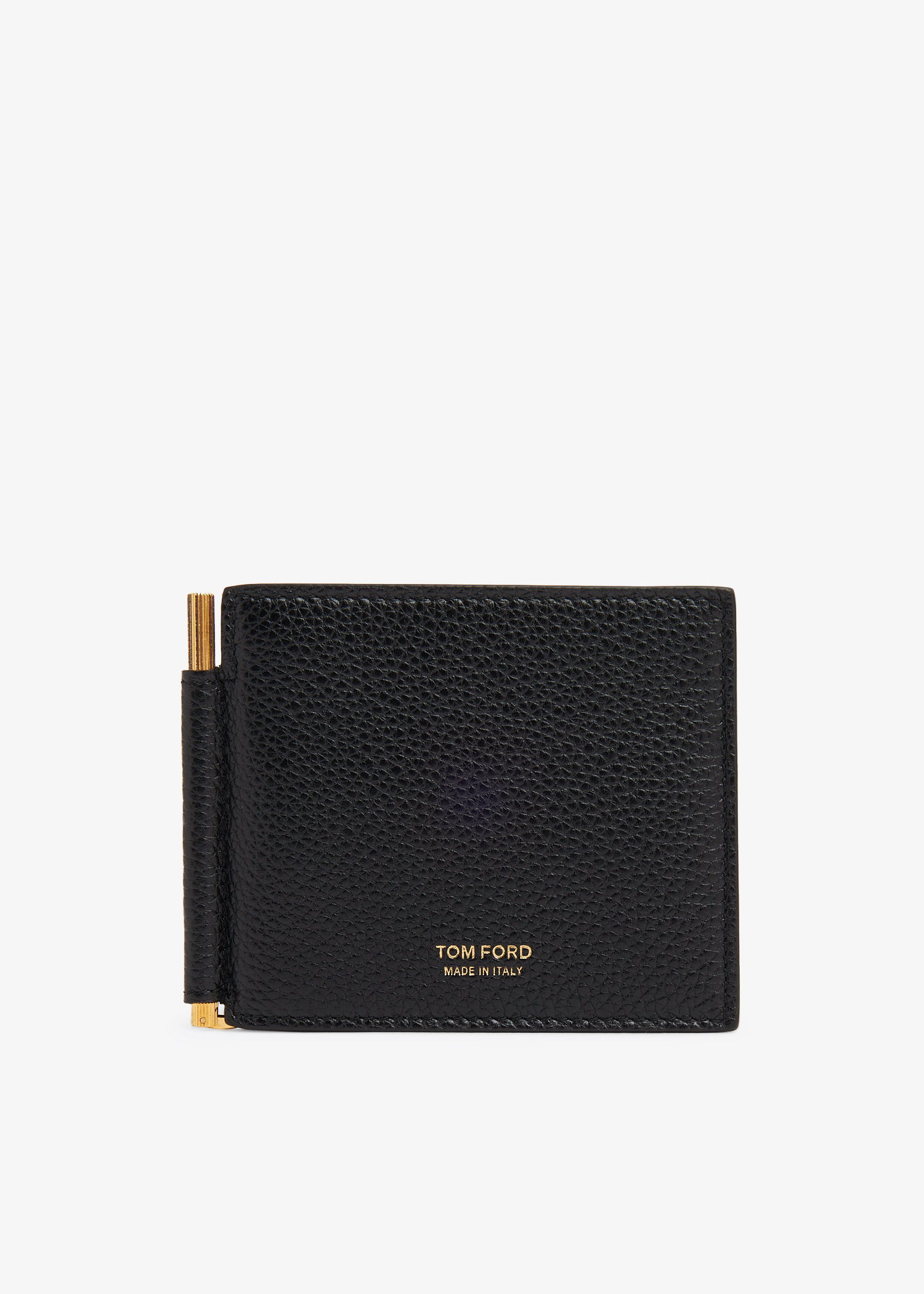 

Leather money clip wallet, Black