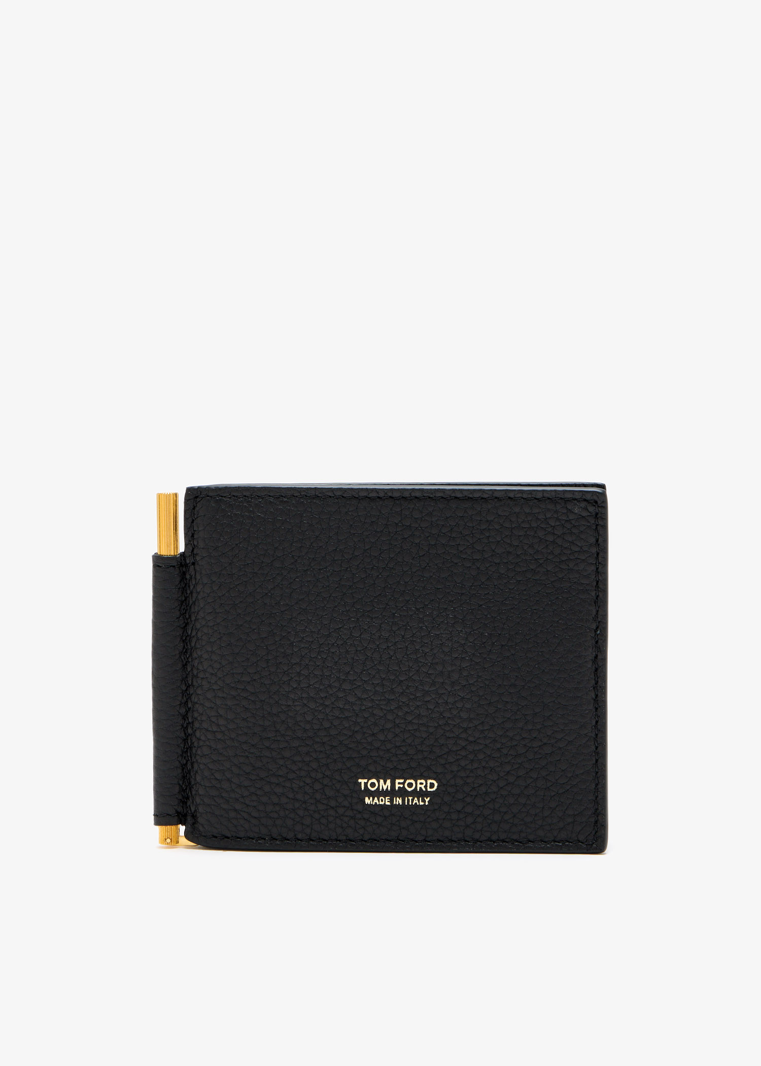

Leather money clip wallet, Black