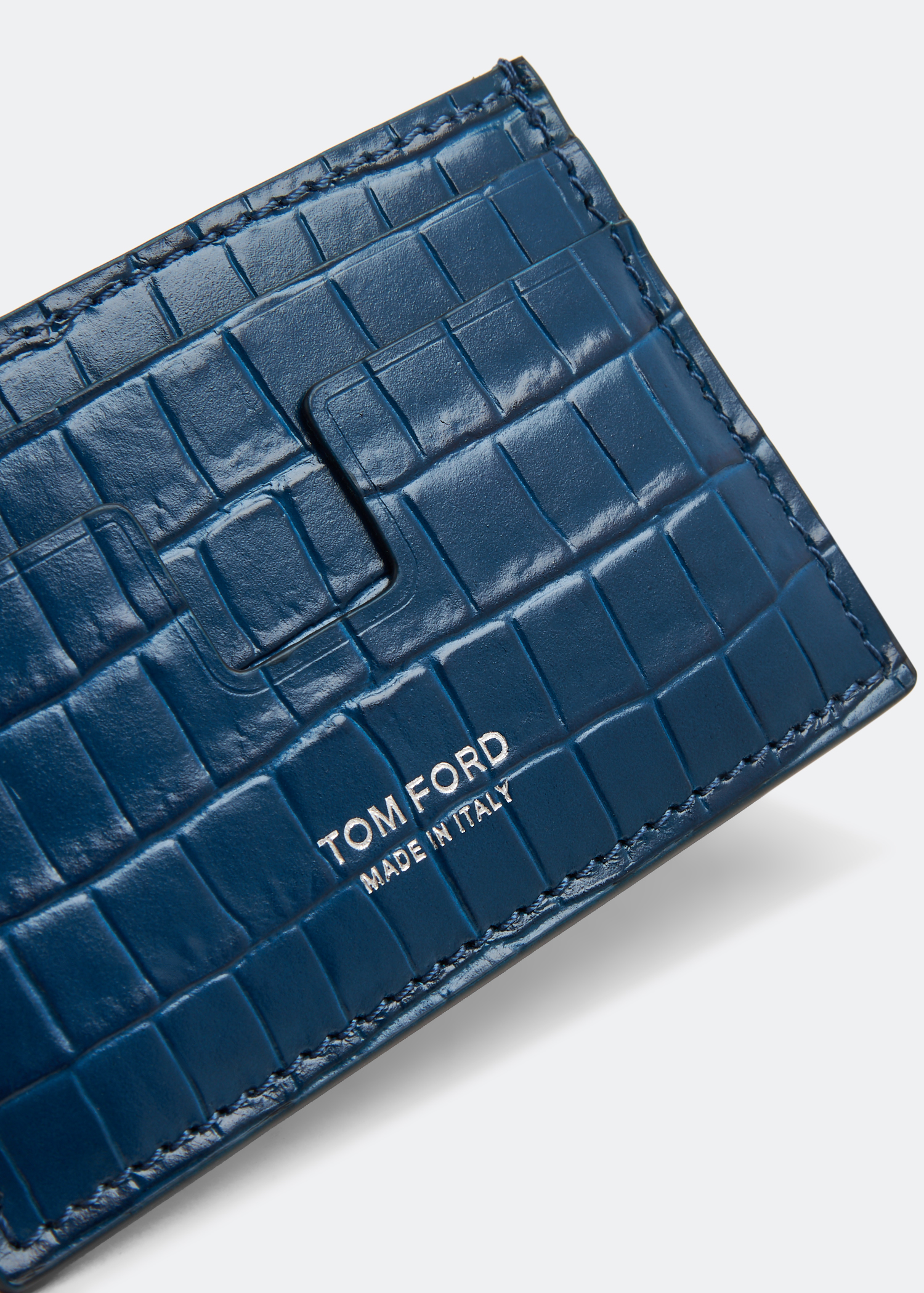 

Leather card case, Blue