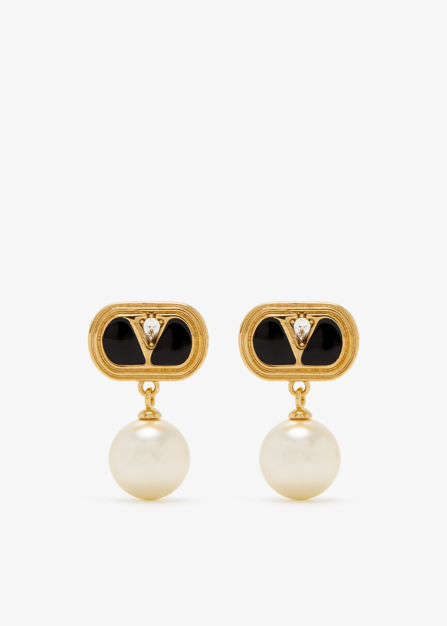 

Ovalette earrings, Gold