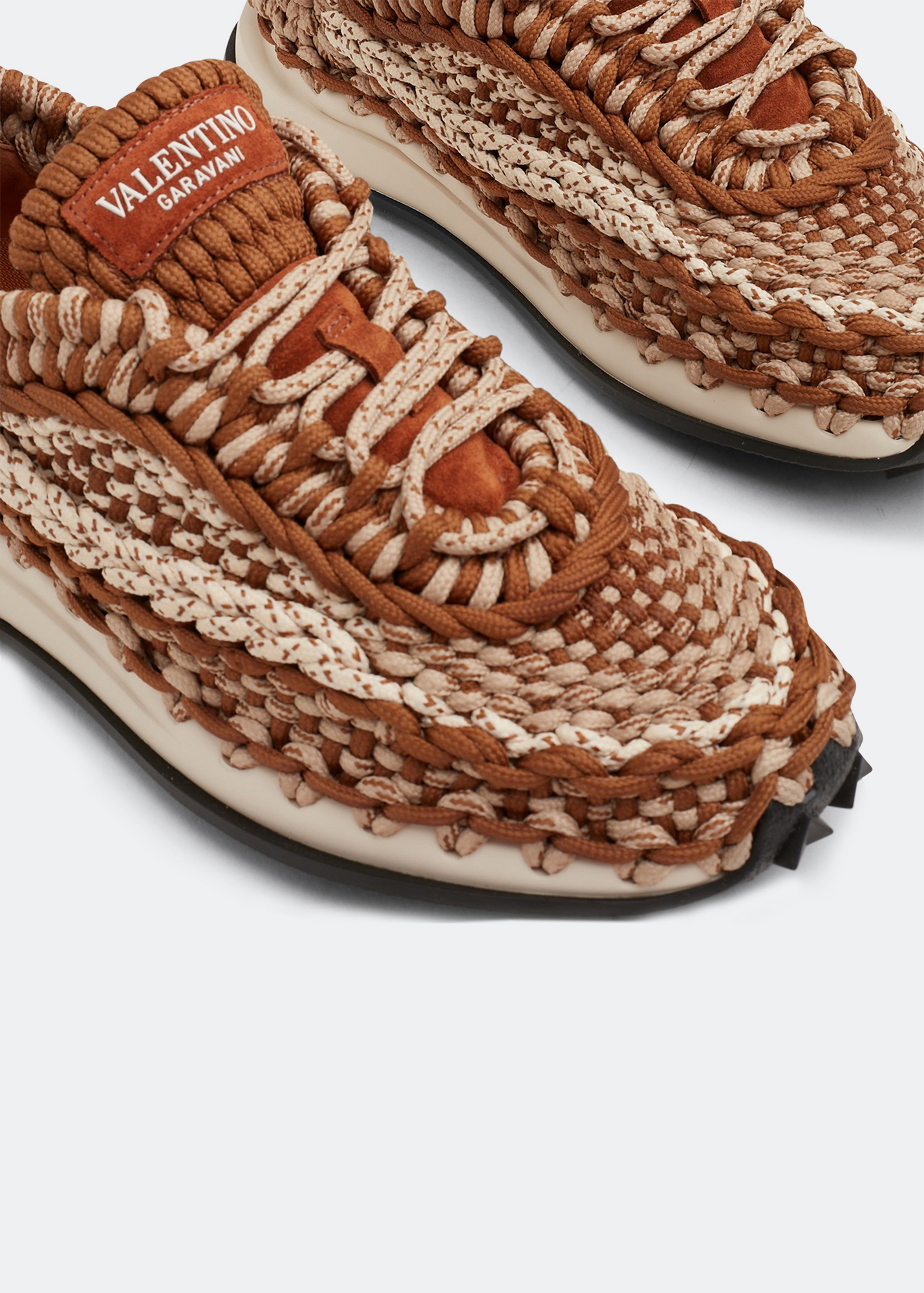 

Crochet sneakers, Brown