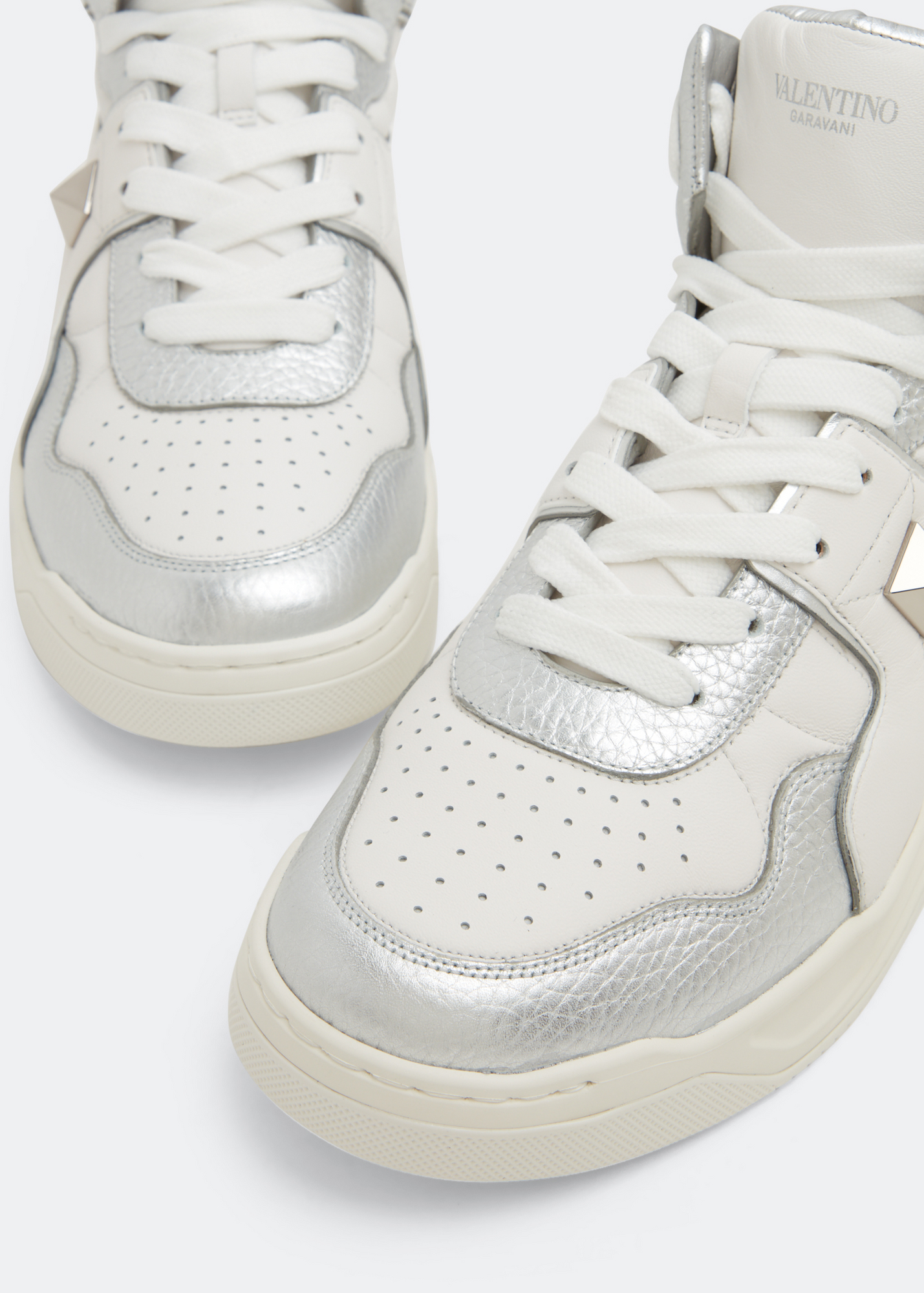 

One Stud mid-top sneakers, Silver