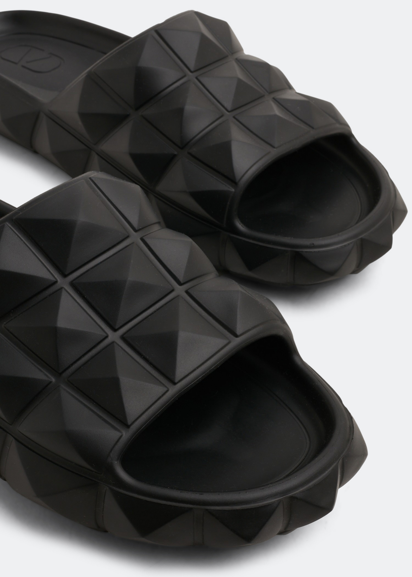 

Roman Stud Turtle slide sandals, Black