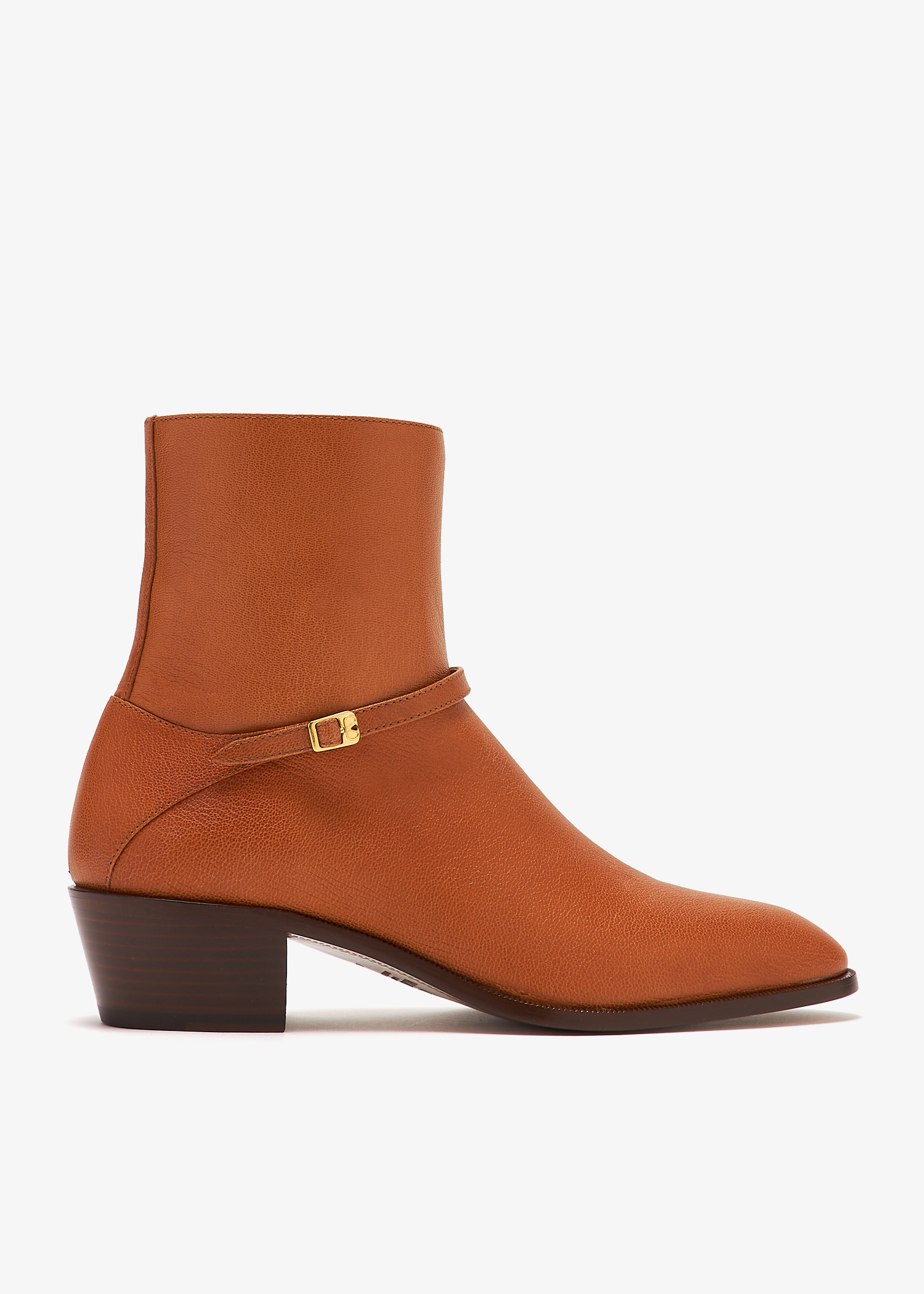 

Pat kidskin ankle boots, Brown